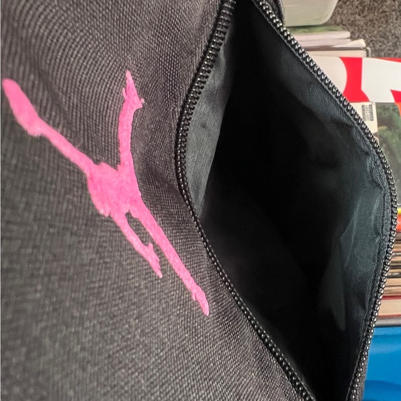 Jordan Backpack in Black with Pink Logo - Picture 10 of 14